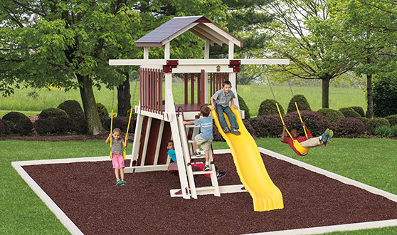 giggle junction swing set in small yard playset for small yard