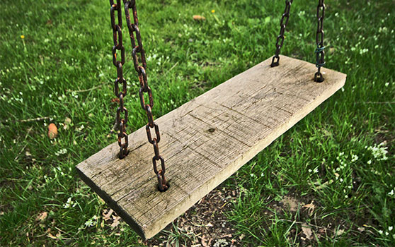 wooden swing seat that needs maintenance  wooden swing seat