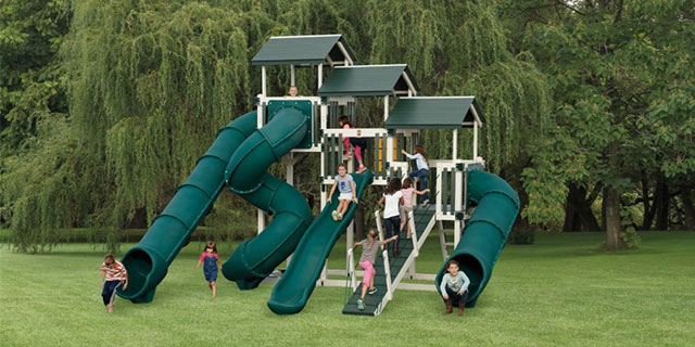 off-white and dark green popular swing set color pattern off-white and green swing set