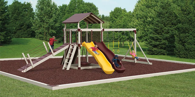 off-white, red, and yellow playset color scheme off-white, red, and yellow playset