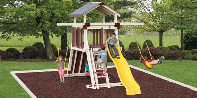 giggle junction playset for a small yard from adventure world giggle junction ga55-2 playset for a small yard