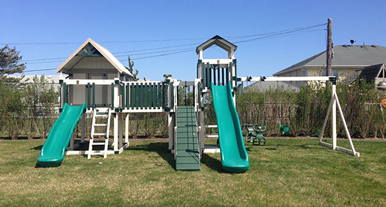 adventure world swing set with a happy hideout playhouse for kids swing set with a play house