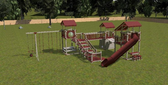 backyard playset created with 3d design center 3d backyard playset design