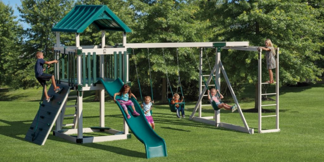 busy basecamp climbing swing set package b55-5 climbing swing sets