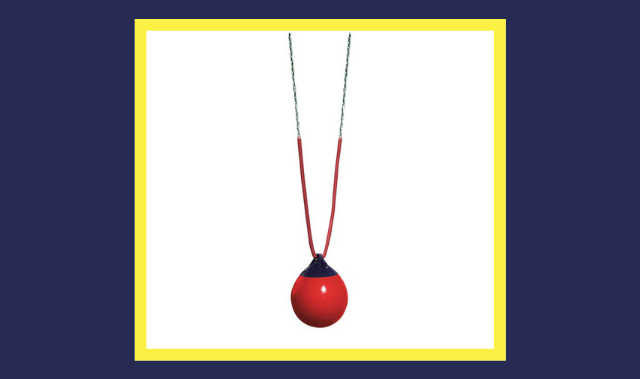 type of ball swing for playset that comes in green, blue, red, and yellow type of ball swing