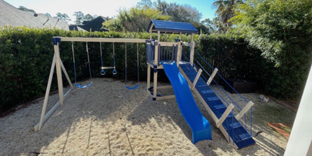 custom adventure world playset built in covington la with basic features basic custom built playset