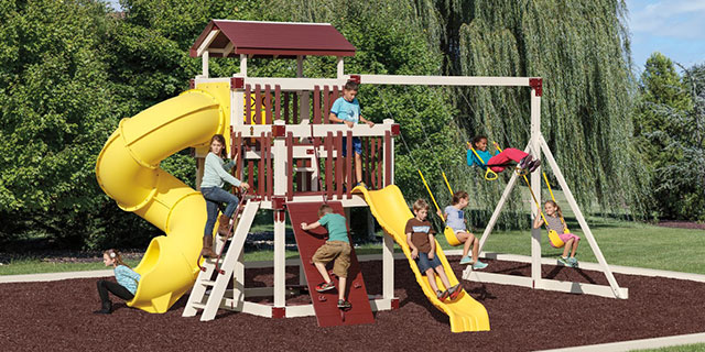 discovery depot d68-8 space-saving swingset package space-saving swingset