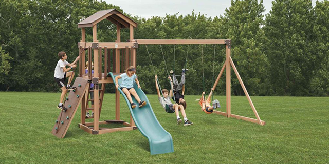 busy basecamp package b44-6 chosen as the best-rated swing set best-rated swing sets