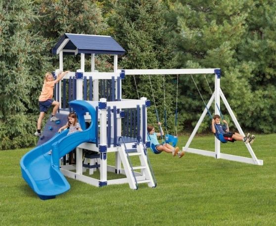 busy basecamp package b66-3 with 5 foot swing set height Swing sets for a 6 year old