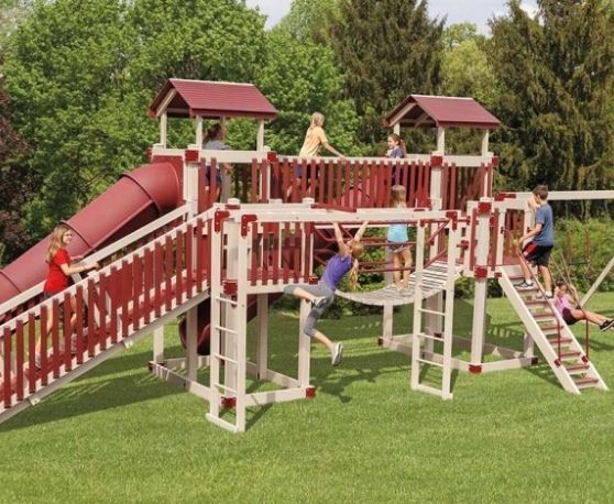 7 foot tall discovery depot swing set package d48 huge outdoor play set for children 6+